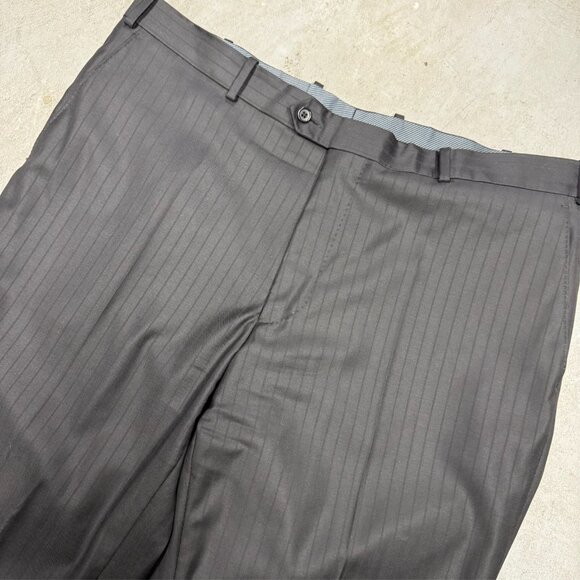 Baumler Loro Piana Suit 130s Four Seasons Wool Striped 2pc Grey 48R 42x30 - Picture 13 of 15